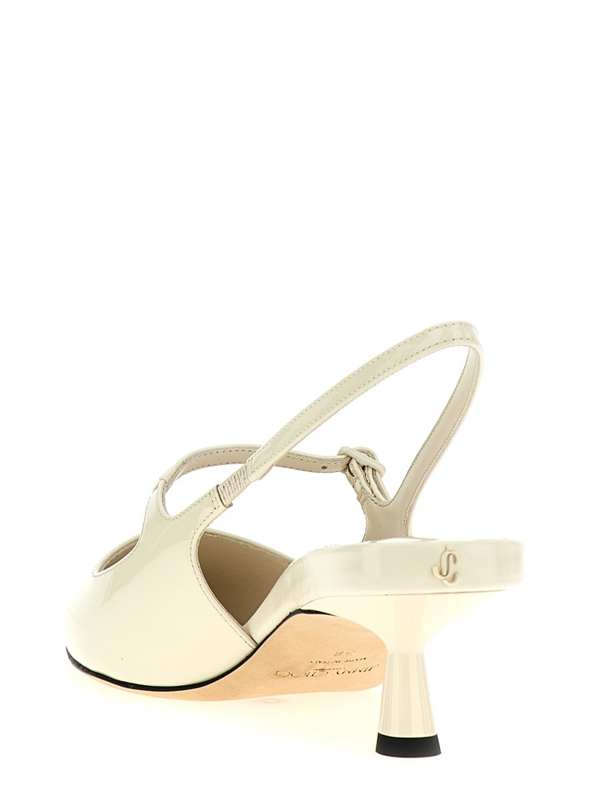 Jimmy Choo Didi 45 Pumps In Beige Patent Leather