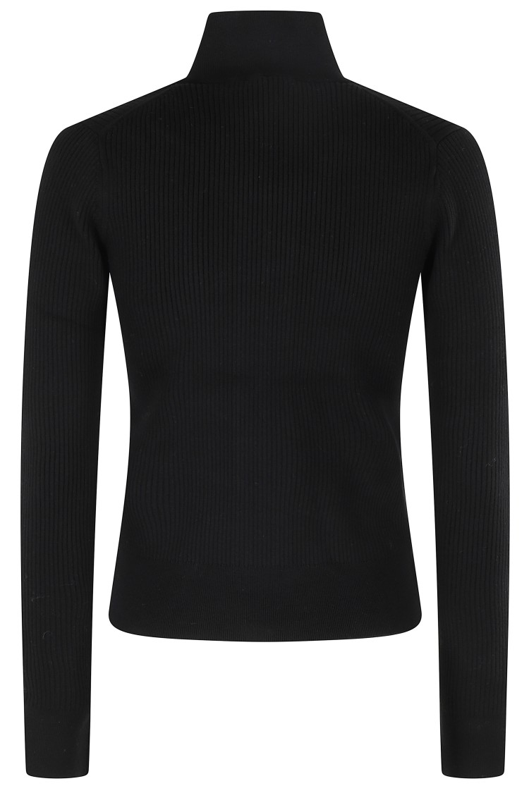 Jw Anderson J. W. Anderson Fitted Cardigan With Zipper In Black