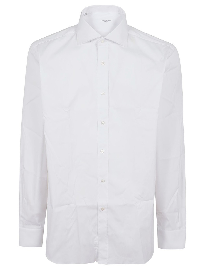 Buonamassa Classic White Cotton Shirt With Timeless Design
