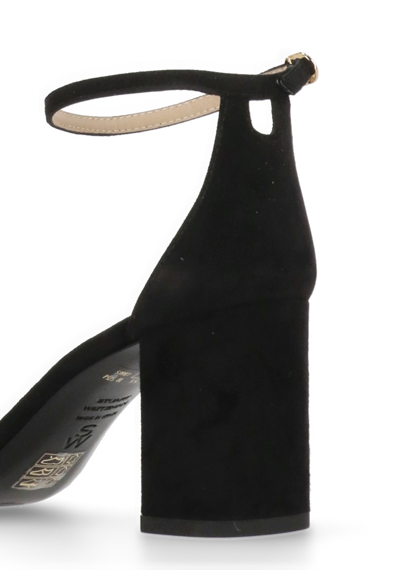 Stuart Weitzman Nudist Block 75 Sandals In Black