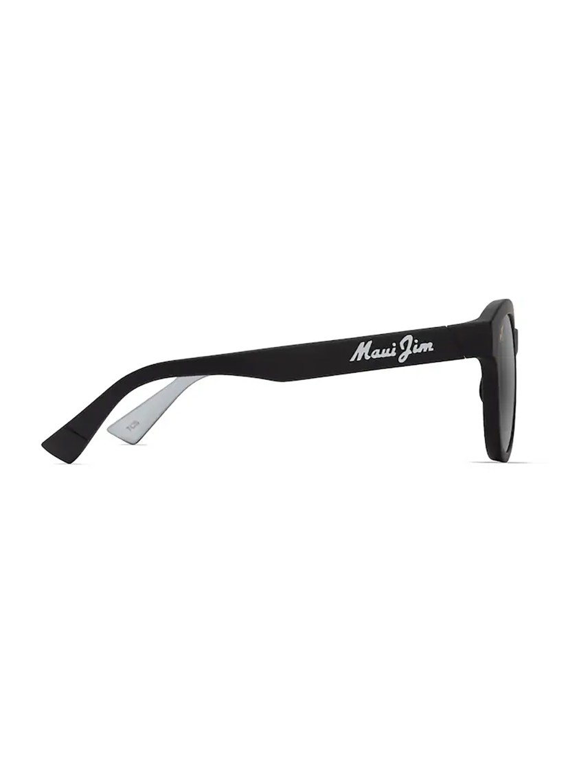 Maui Jim Ihupani Af Rounded Frame Sunglasses In Black