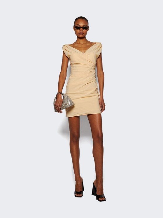 Jacquemus Rita Dress Light Beige Mini in Yellow | THE LIST
