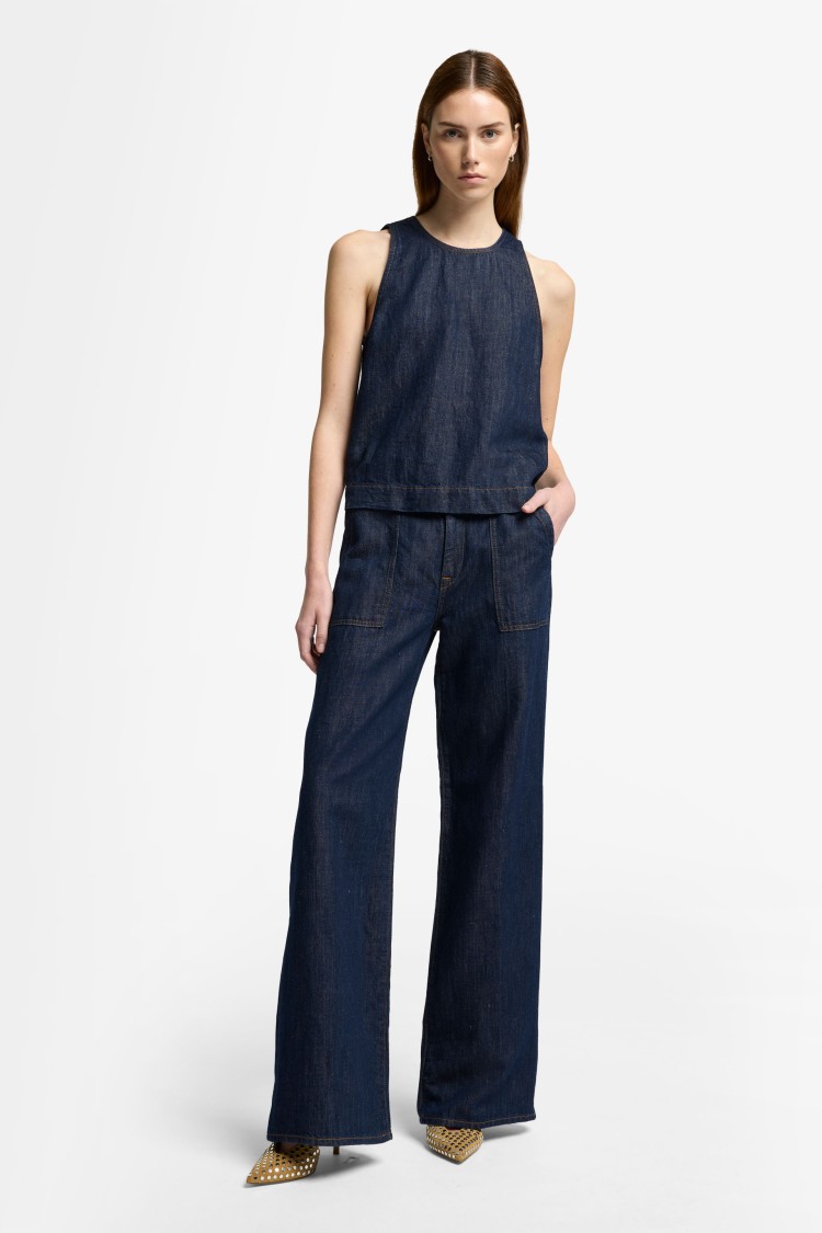 7 For All Mankind Lotta Blueberry With Utility Pockets