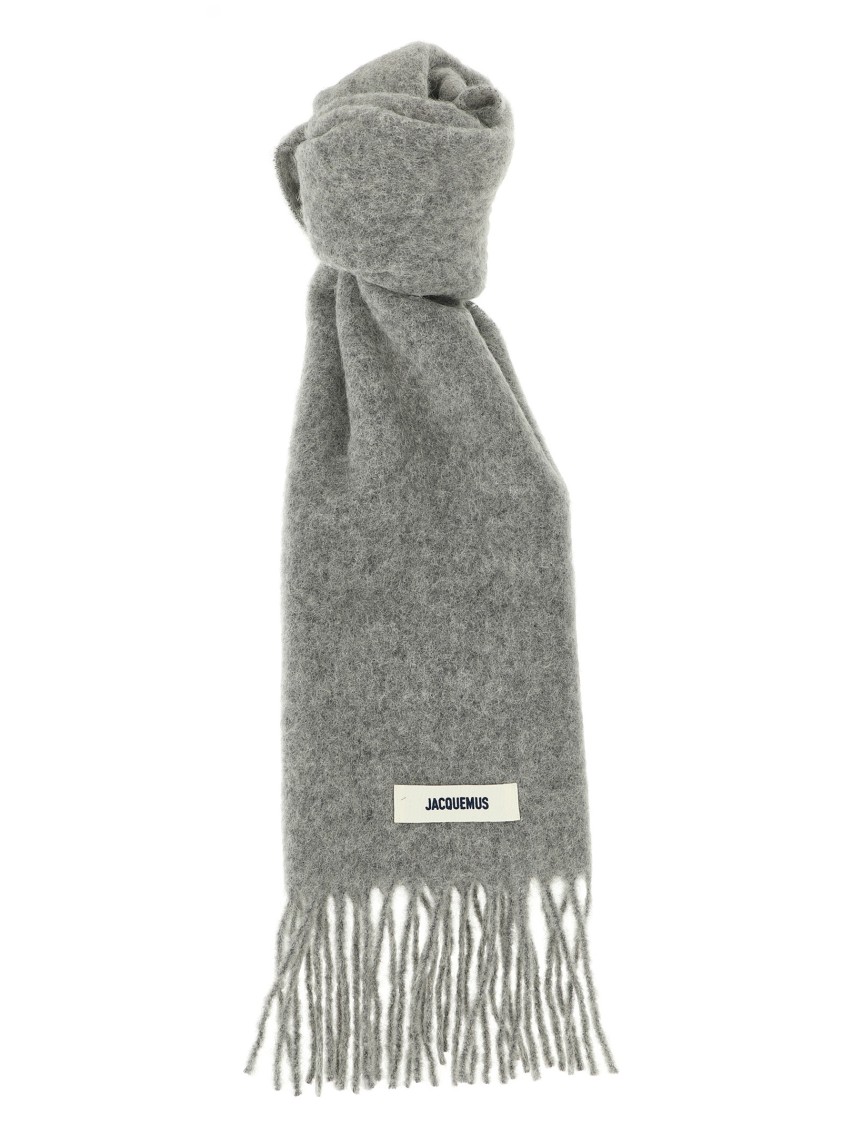 Jacquemus L'echarpe Carro' Scarf In Gray