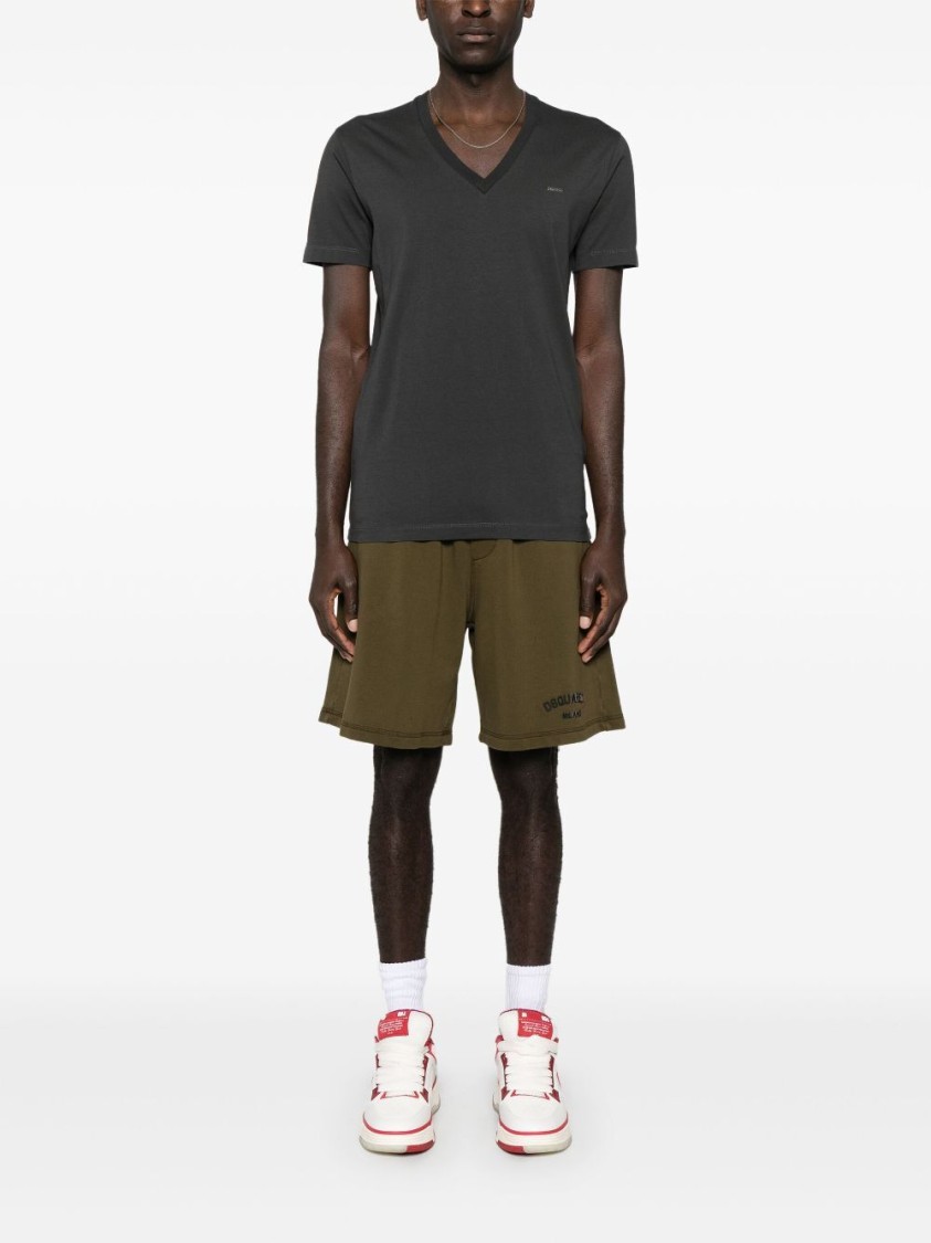 Dsquared2 Relaxed Fit Cotton Shorts With Subtle Branding