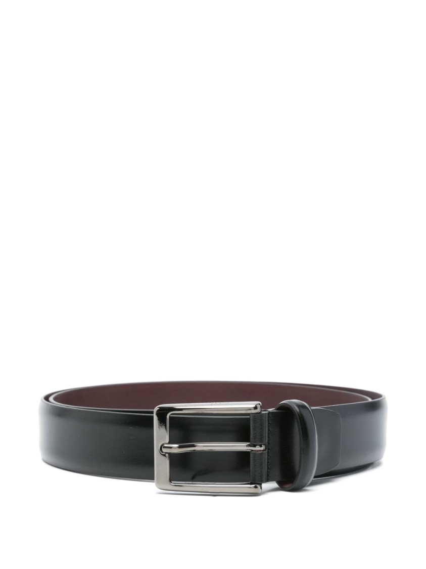 Corneliani Black Leather Belt