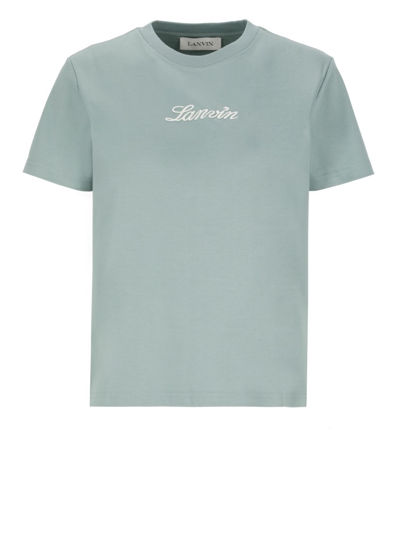 Lanvin Embroidered T-shirt In Green