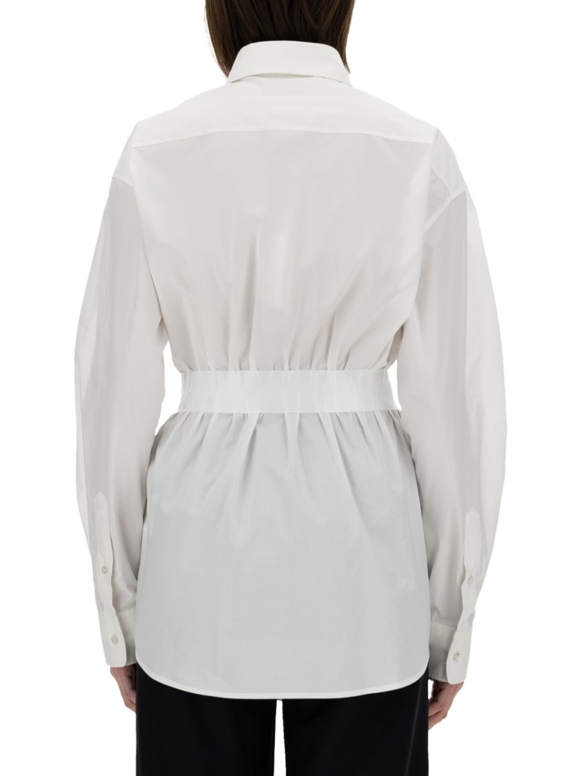 Mm6 Maison Margiela Mm6 By Maison Margiela Tailored Cotton Poplin Shirt In White