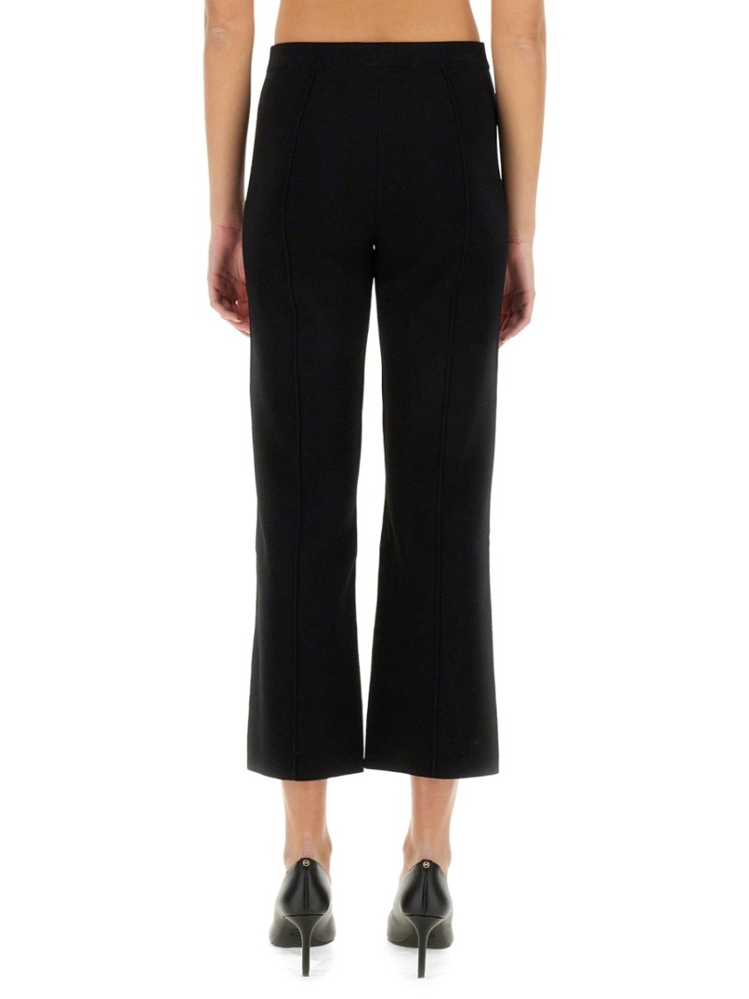 Theory Tailored Flare Pants With Fitted Waist In Black