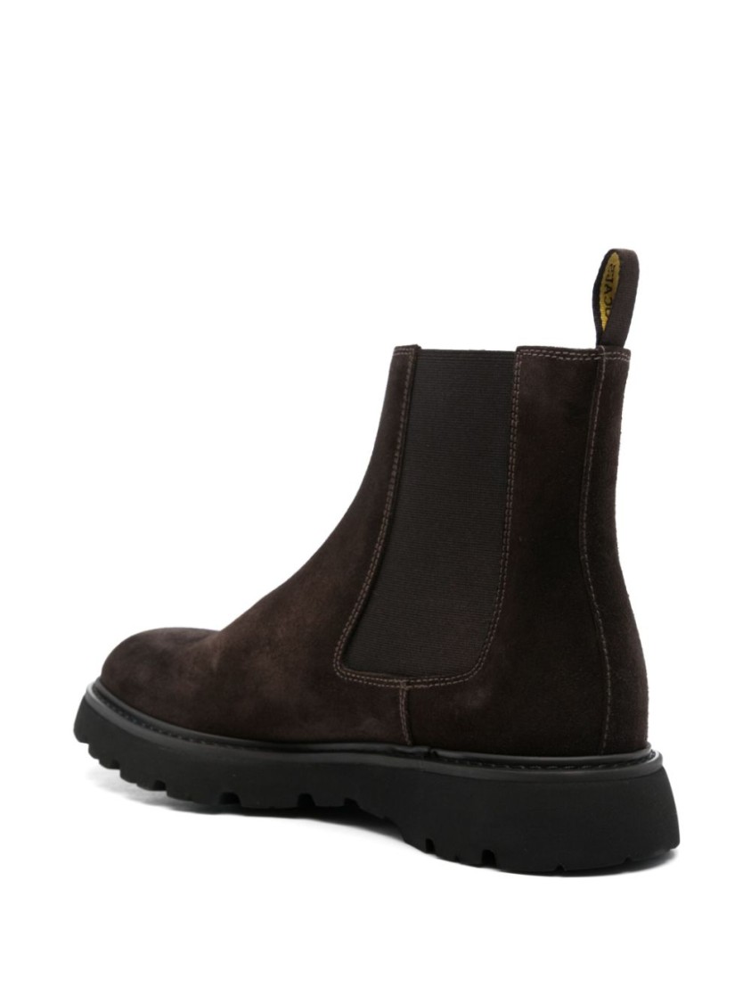 Doucal's Ankle Boots With Smooth Cow Leather In Brown
