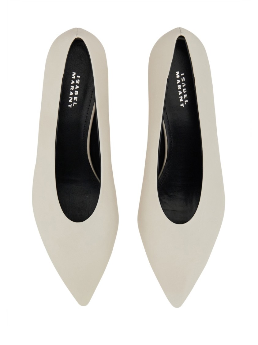 Isabel Marant Leather Ebisa Pumps In Neutrals