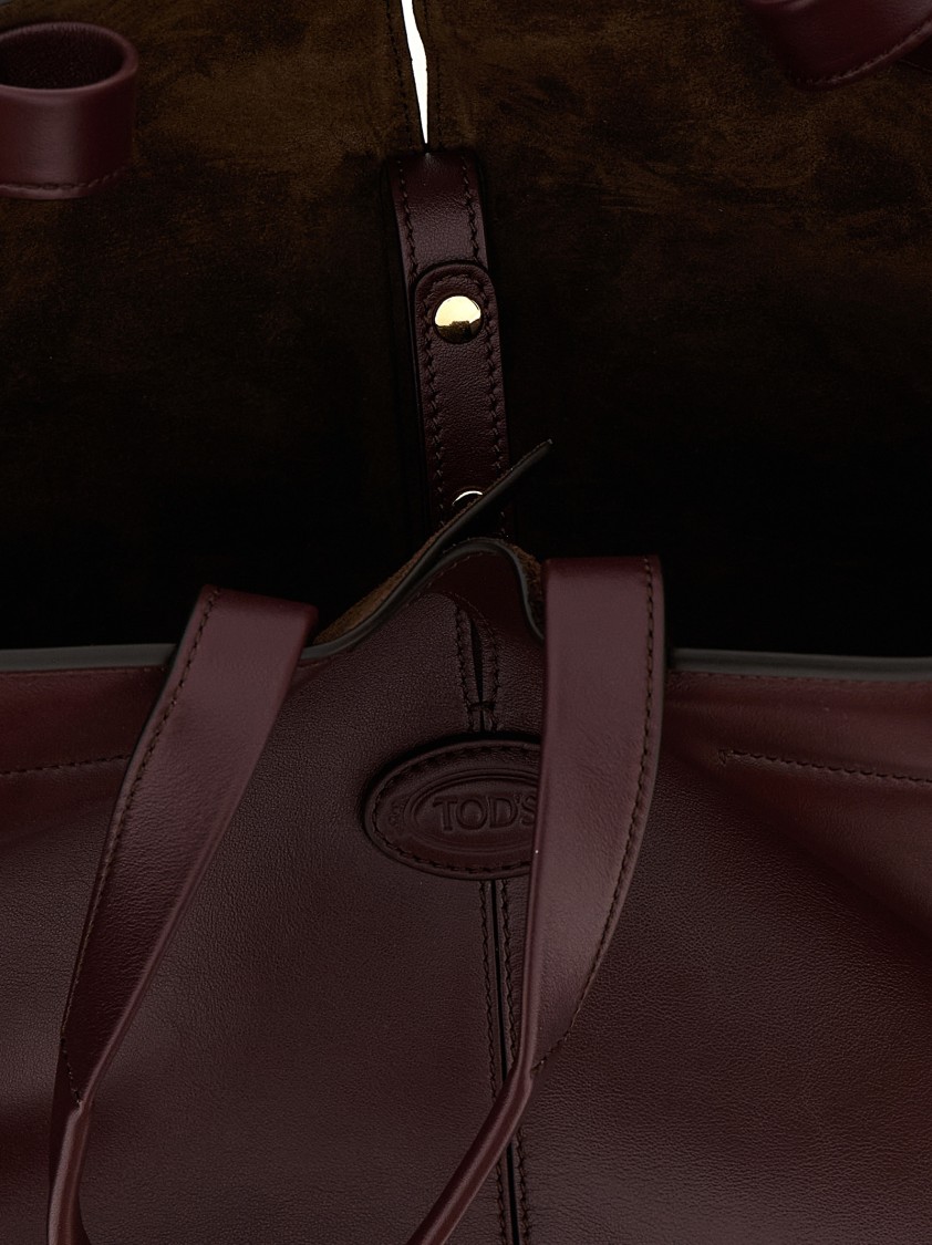 Tod's Medium-small ' Di Bag Folio' Shopping Bag In Burgundy