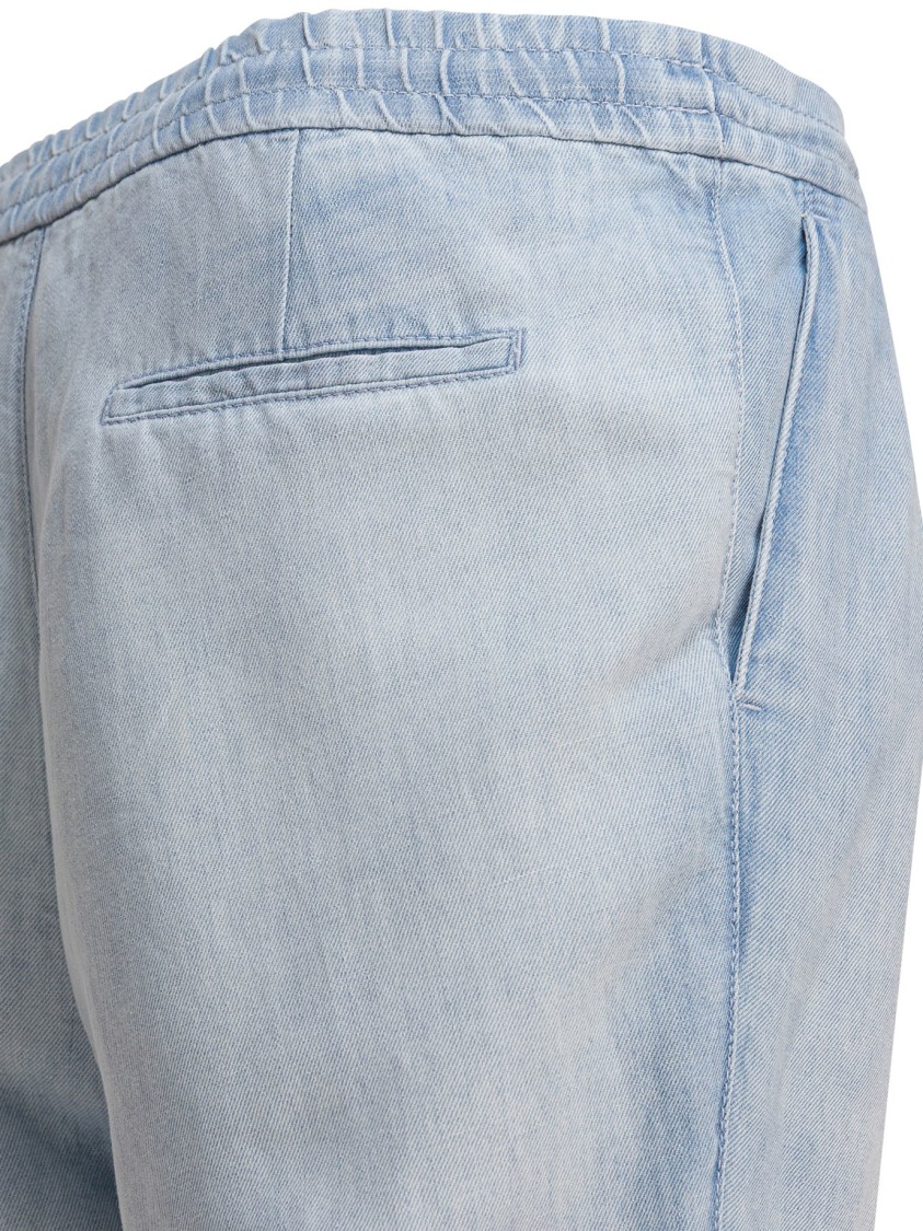 Brunello Cucinelli Light Blue Relaxed-fit Trousers In Blue