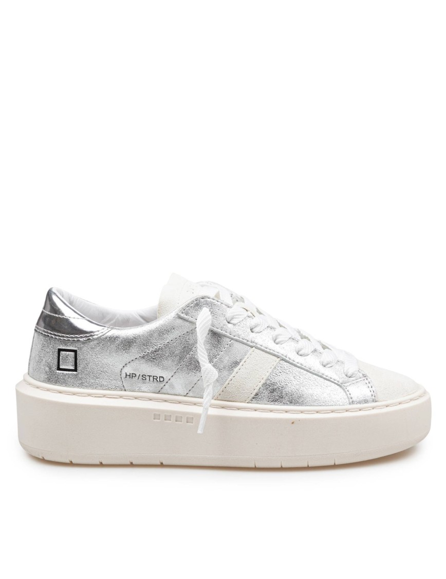Shop Date D.a.t.e Sneakers Hill Low In Leather In Silver