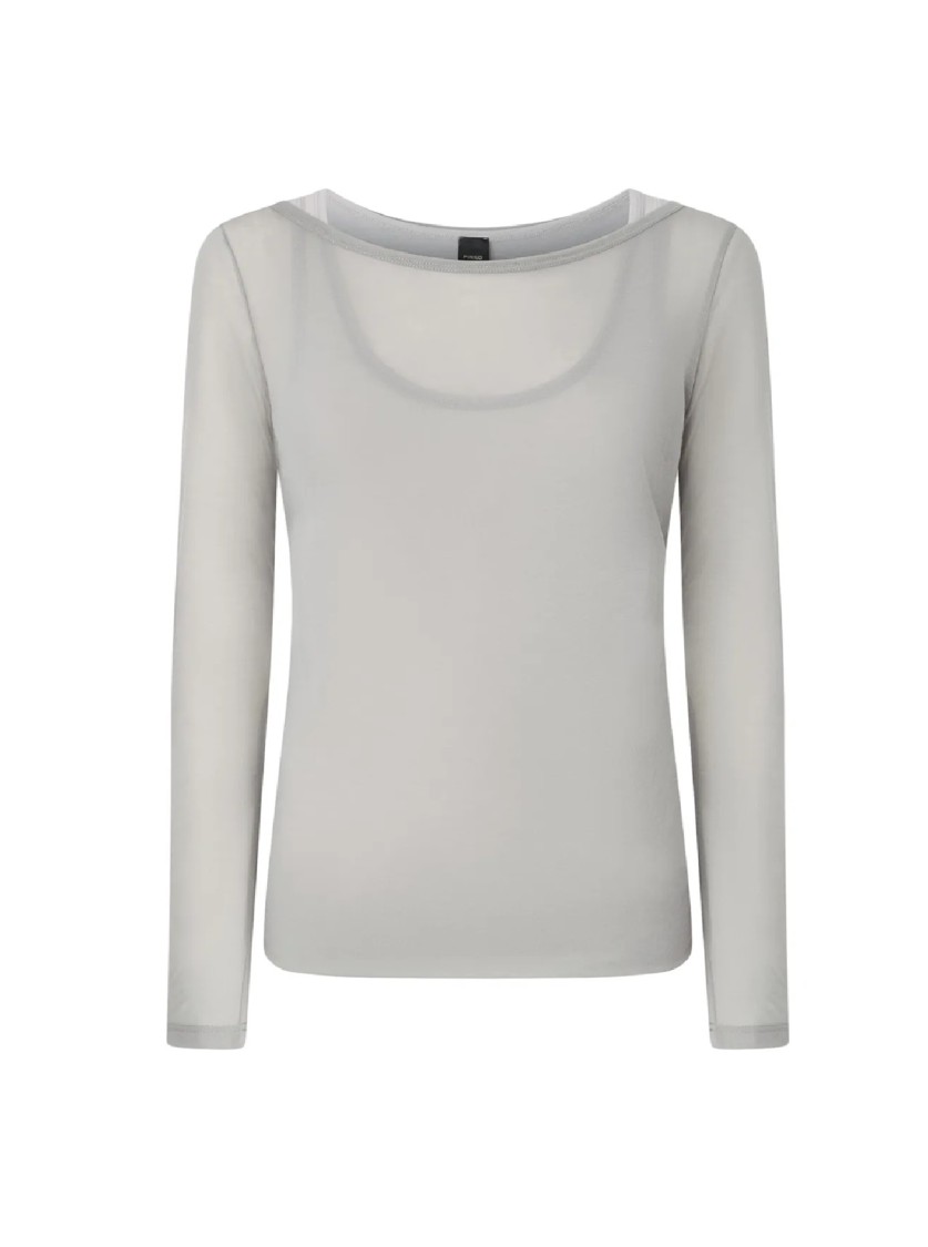 Shop Pinko Merci Maglia Knitwear With Classic Round Neckline