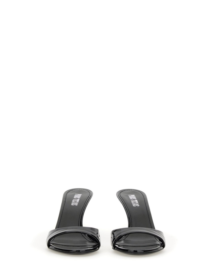 Shop Paris Texas "lidia" Pointed-toe Black Leather Mules