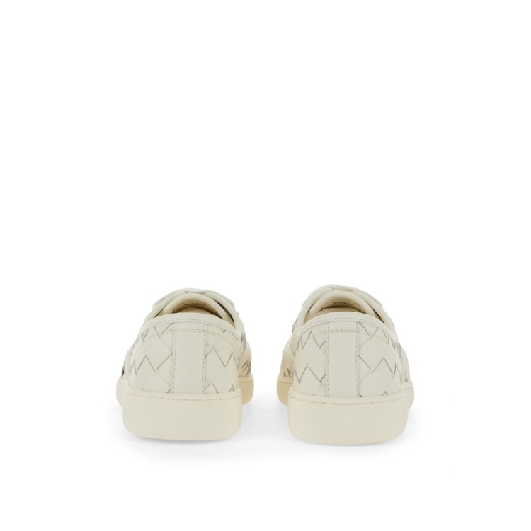 Bottega Veneta Woven Leather Sneakers in White | THE LIST