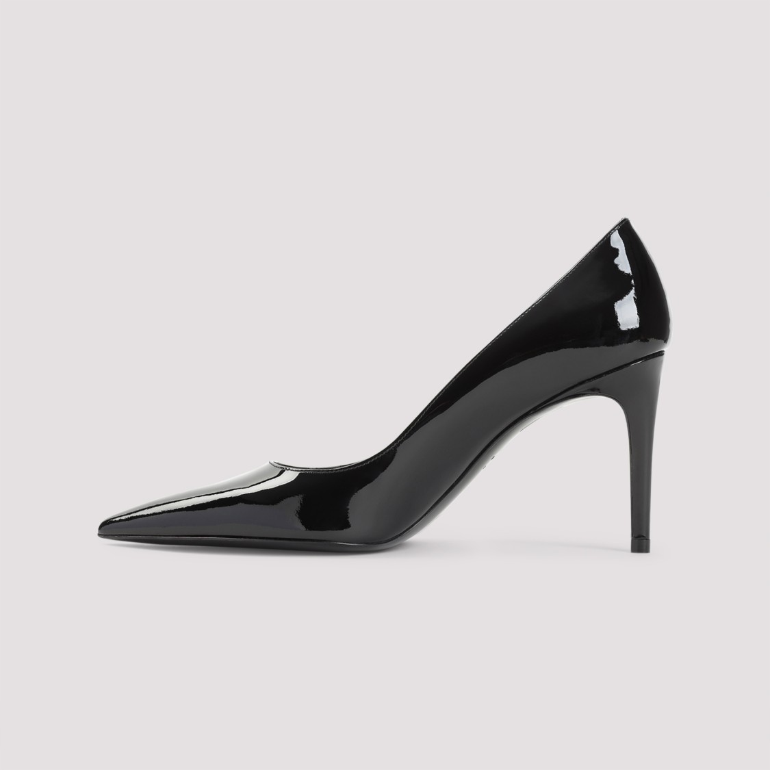 Stuart Weitzman Pointed Toe Stiletto Heel Pumps In Patent Leather In Black