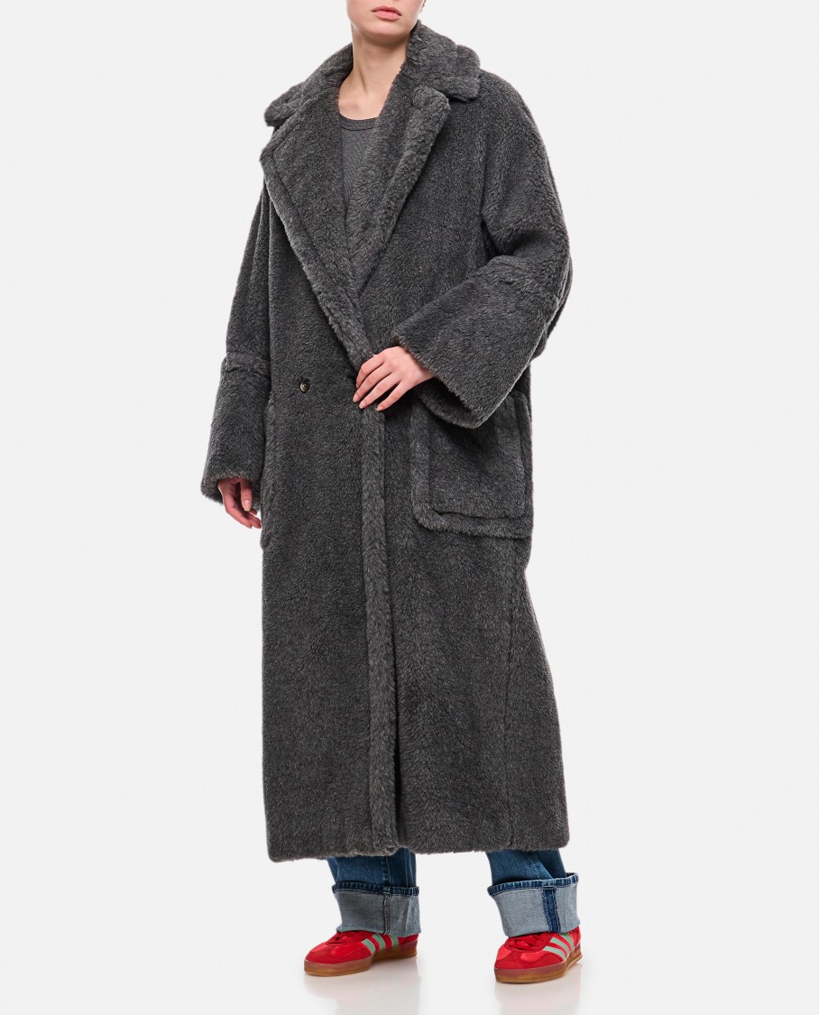 Shop Max Mara Kadiak Teddy Coat In Black