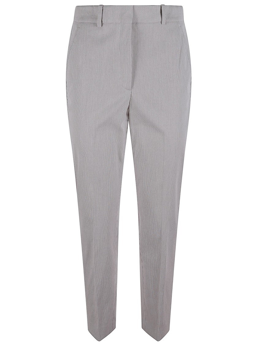 Incotex Straight-leg Tailored Pants With Mid-rise Waist In Gray
