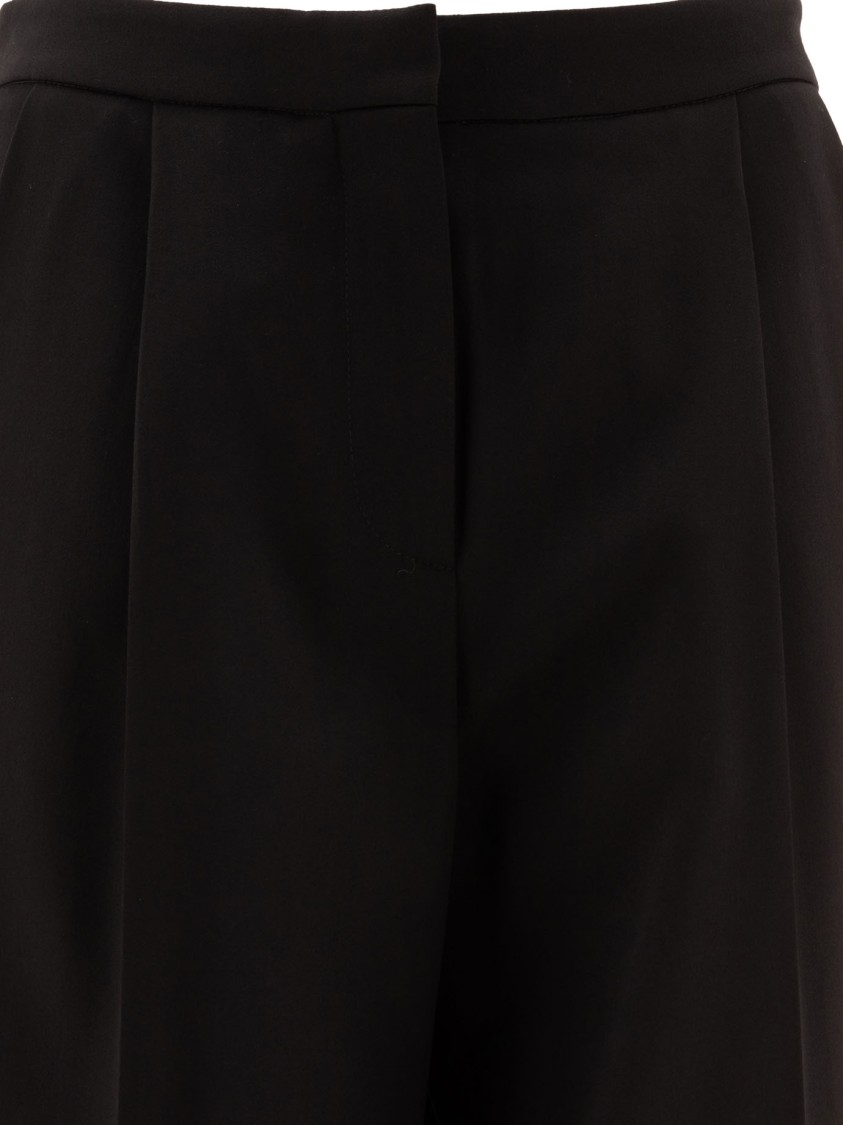 Givenchy Wool Pleated Trousers With High Waist In Black