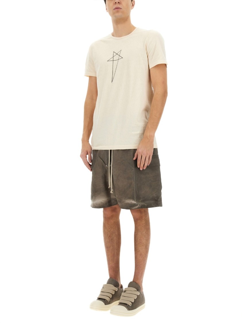 Shop Rick Owens Drkshdw Drkshdw By Rick Owens Mid-thigh Bermuda Cargo Shorts In Grey