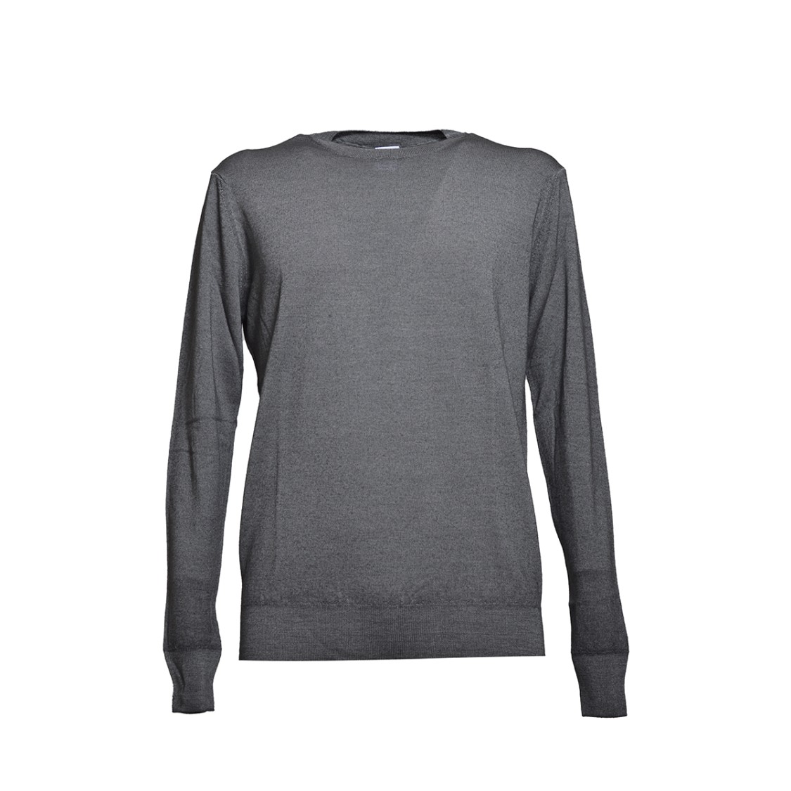 Shop Aspesi Charcoal Wool Crewneck Sweater In Grey