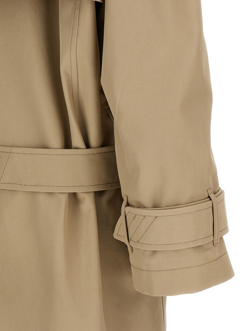 Attico Cotton Trench Coat Coats And Trench Coats Beige