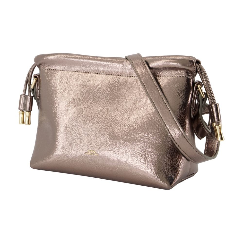 Apc A.p.c. Ninon Mini Shoulder Bag In Silver