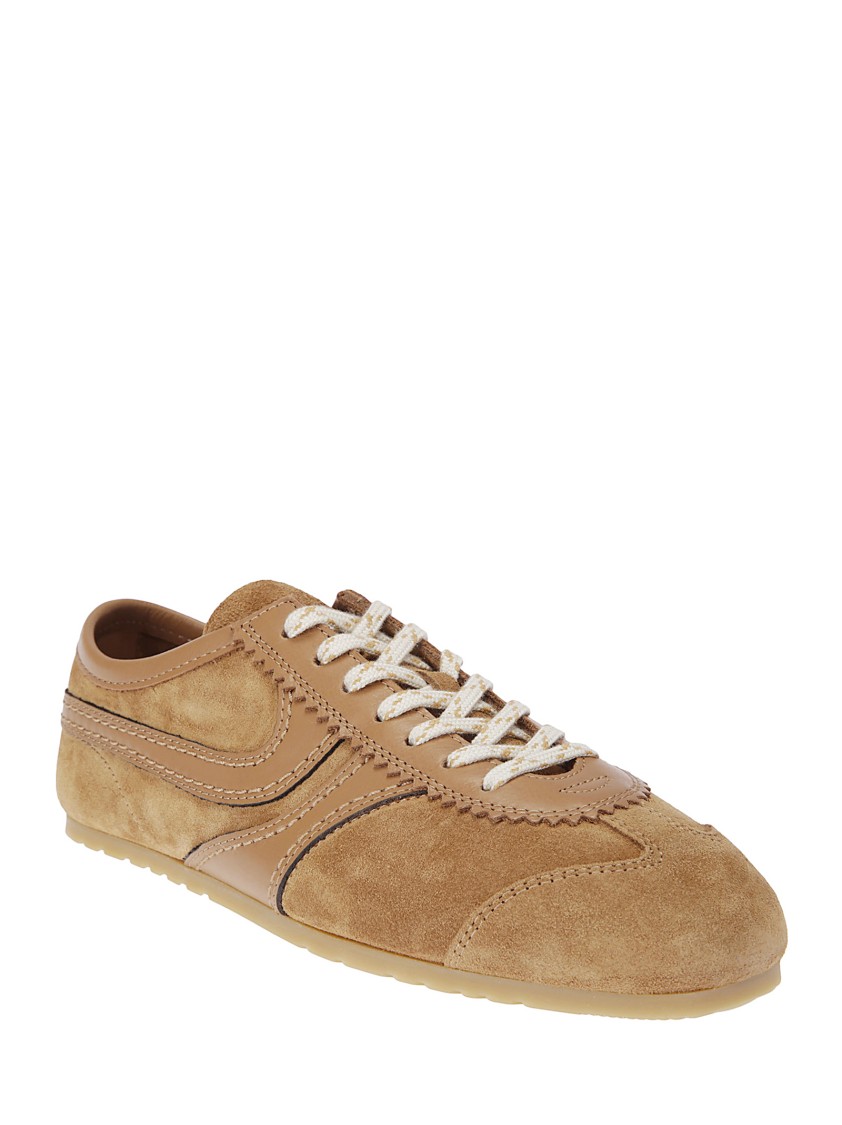 Dries Van Noten Suede Upper Sneakers With Leather Lining In Neutral