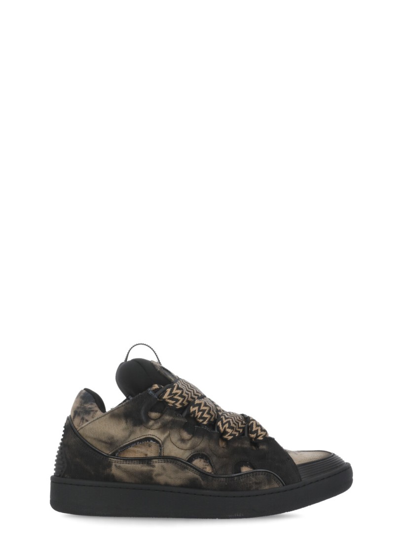 LANVIN LANVIN BLACK CURB SNEAKERS