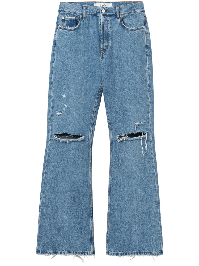Séfr Relaxed Fit Flared Jeans In Blue