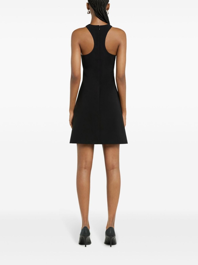 Shop Courrèges Fitted Black Dress
