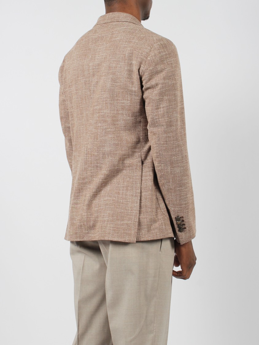 Tagliatore Textured Wool And Silk Blend Single-breasted Blazer