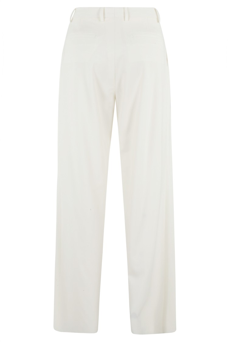 Shop Tagliatore Wide-leg Trousers With Central Closure