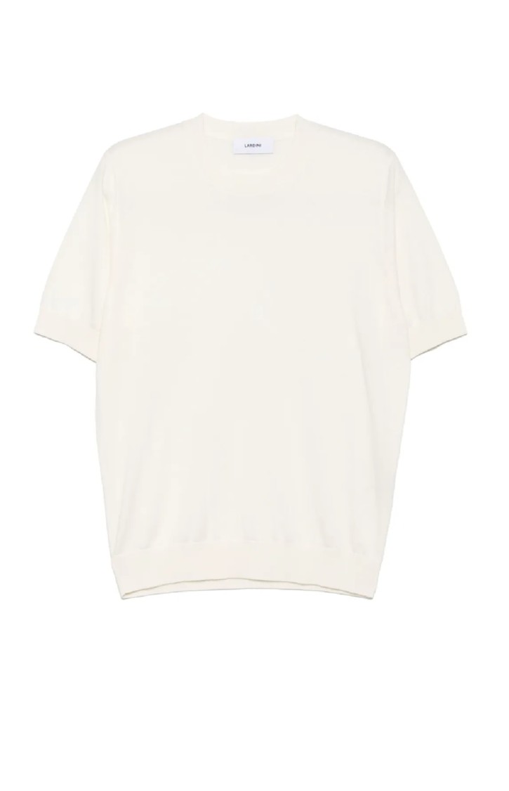 Lardini Relaxed Fit White Short-sleeved T-shirt In Neutral