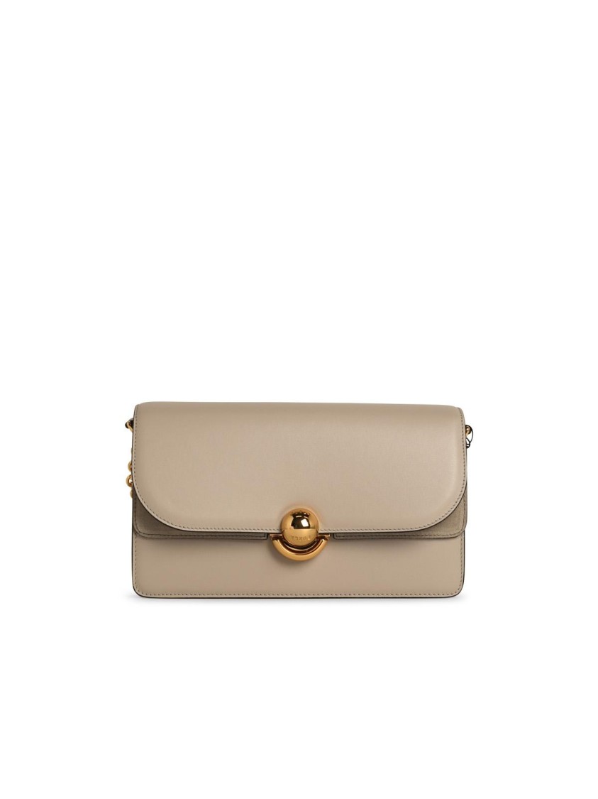Shop Furla Ivory Leather Shoulder Strap In Neutrals