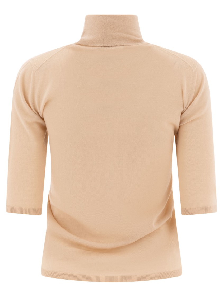 Max Mara Wool Turtleneck In Neutral