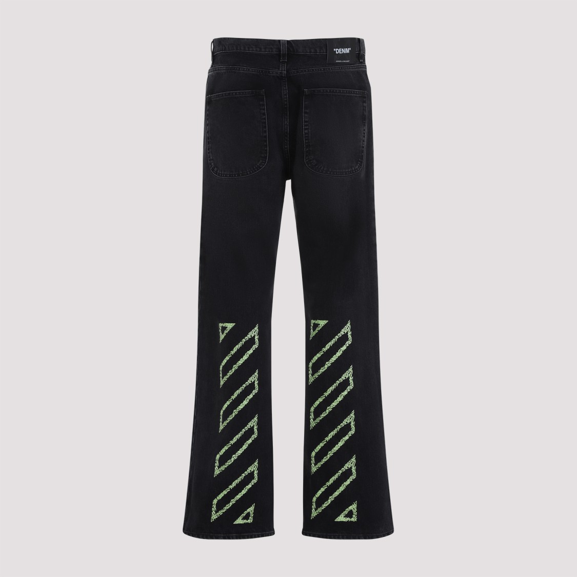 Off-white Relaxed Fit Diag Jeans In Black