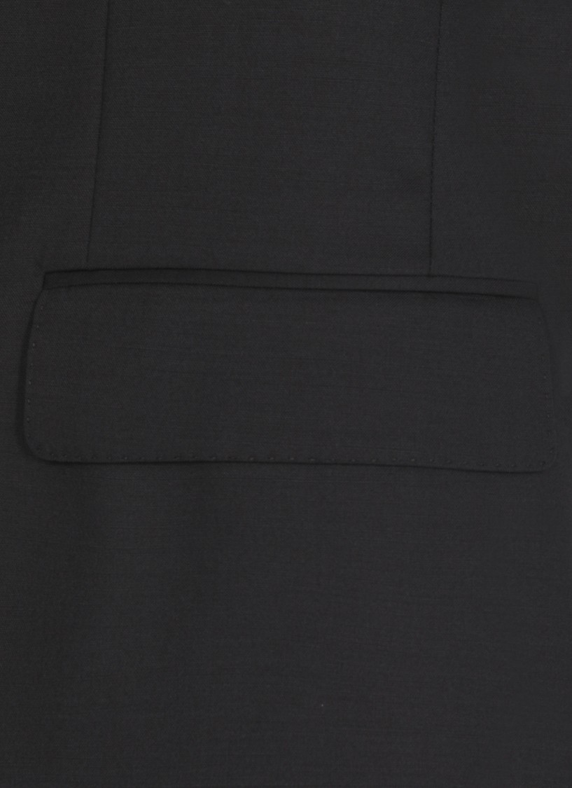 Lardini Tailored Black Wool Suit In Black