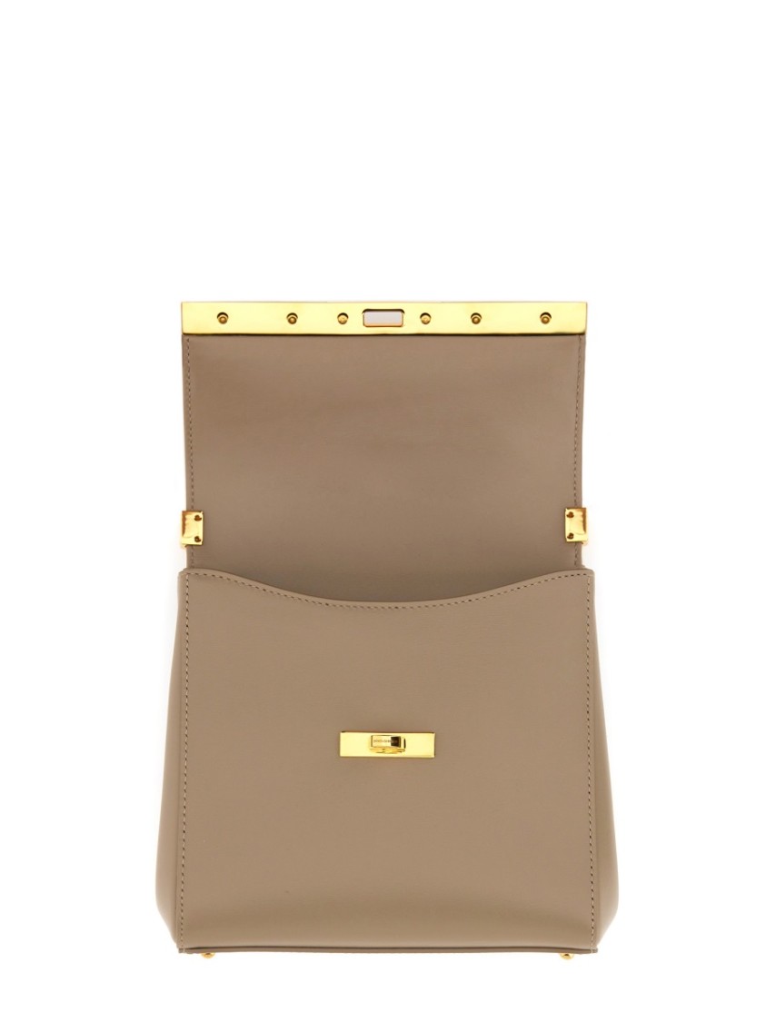 Dolce & Gabbana City Marlene Leather Crossbody Bag In Neutrals