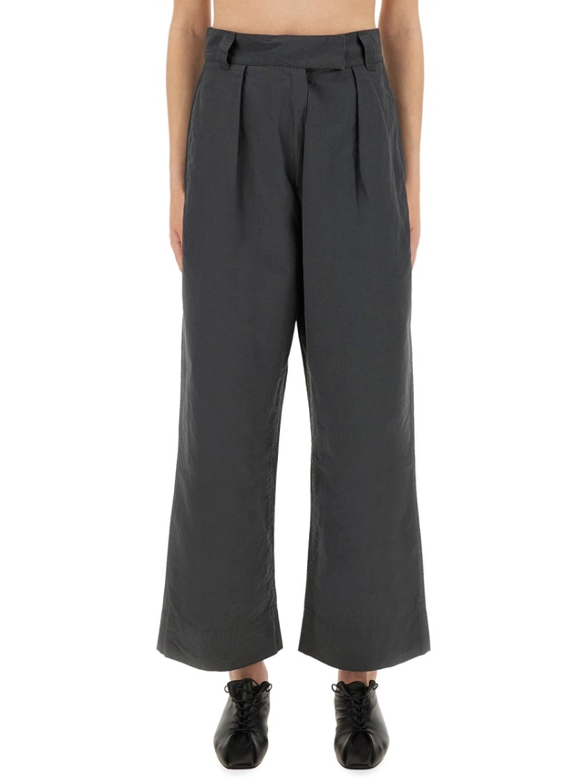 MARGARET HOWELL MARGARET HOWELL HIGH-WAISTED CROPPED PANTS WITH PLEATED FRONT
