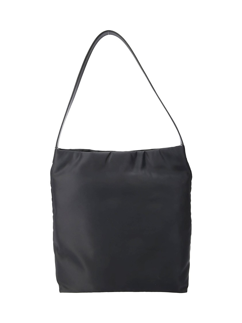Aesther Ekme Black Calfskin Shoulder Bag With Magnetic Closure In Black