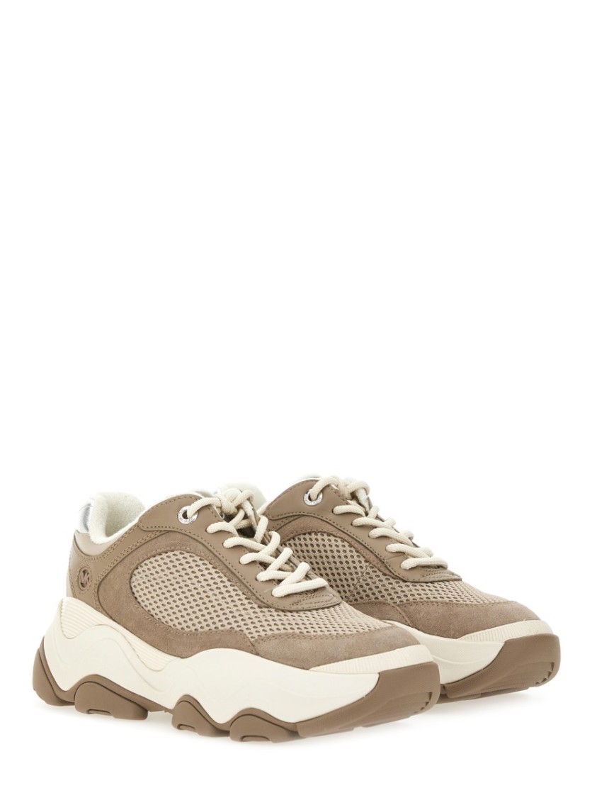 Michael Michael Kors "atlas" Leather Sneaker In Neutral