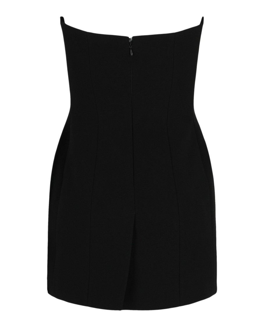 Ferragamo Pure Wool Mini Dress With Tulle Insert