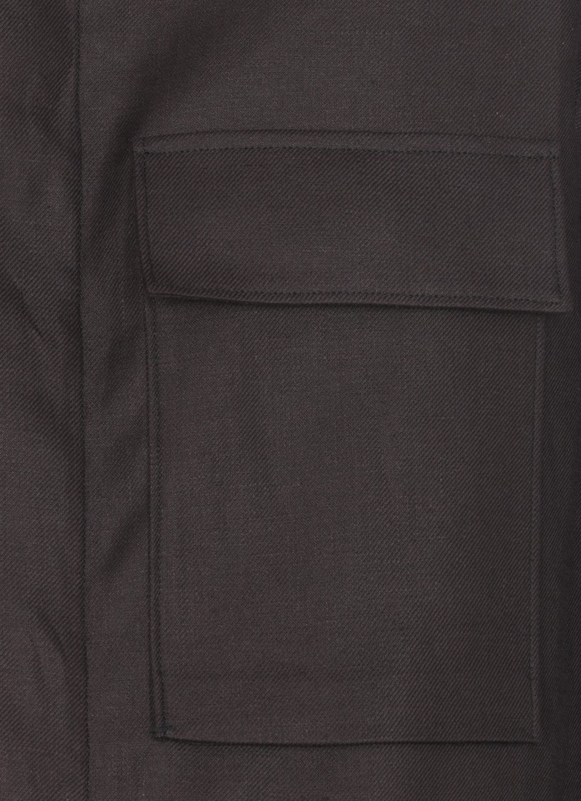 Shop Zegna Dark Blue Linen Shirt In Black