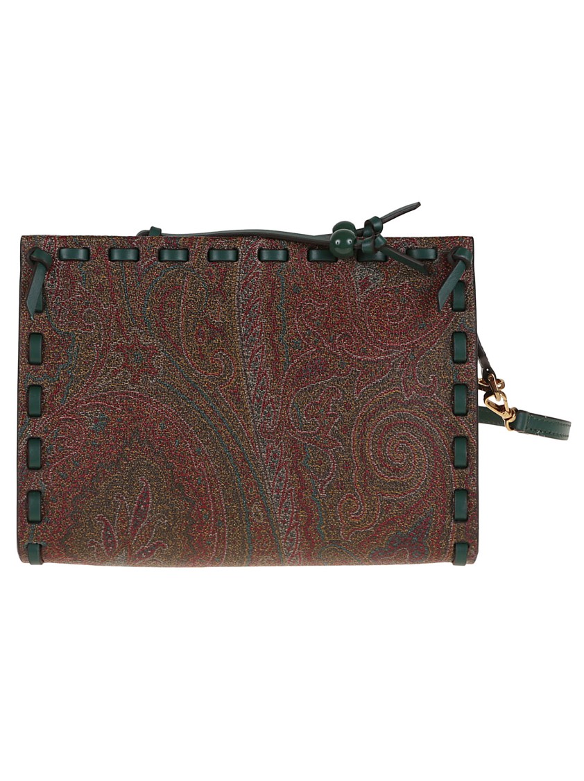 Etro Paisley Pattern Shoulder Bag With Contrasting Trim