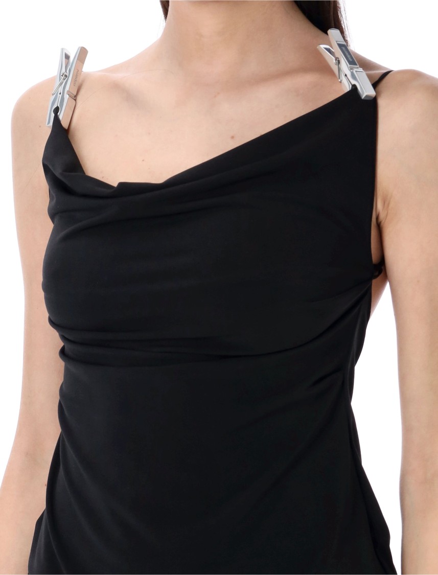 Shop Coperni Washing Clip Gala Dress With Draped Neckline