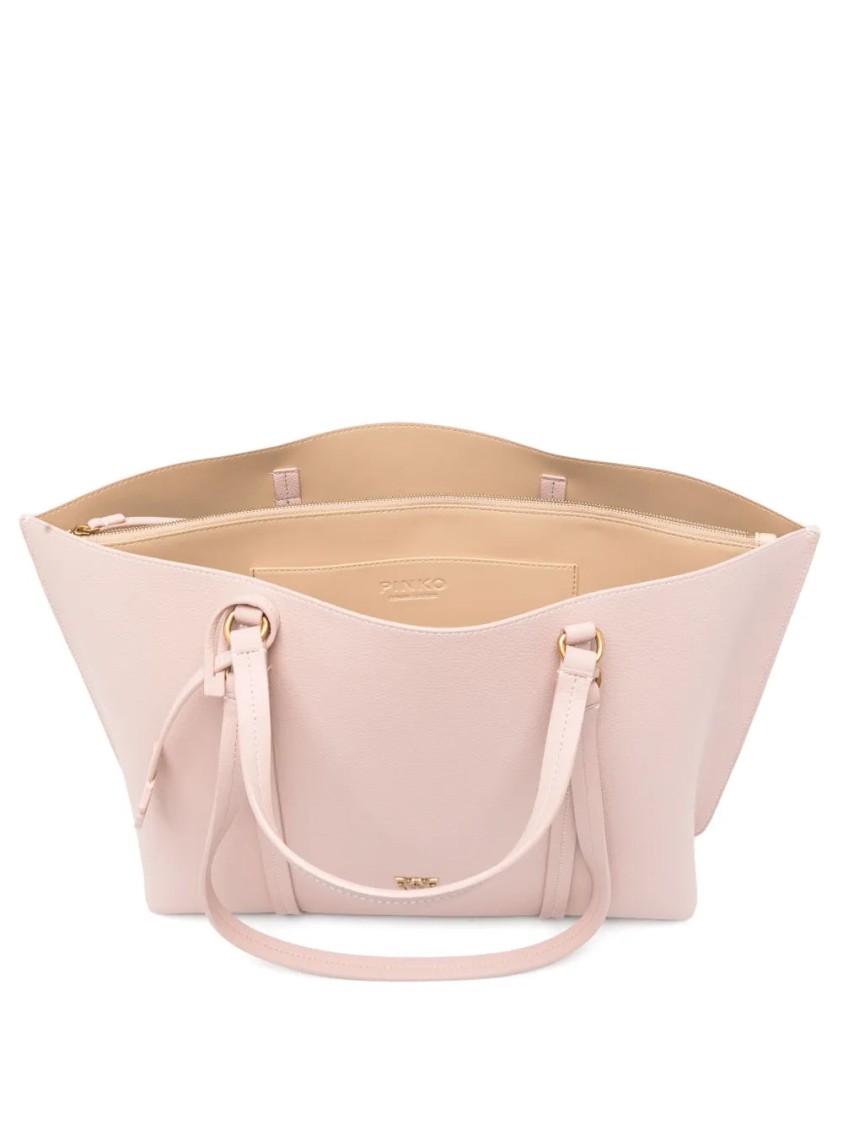 Pinko Large Love-birds Tote Bag In Pink