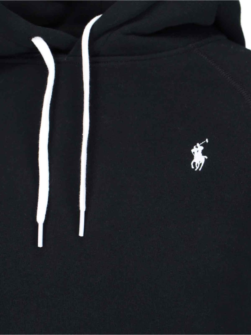 Polo Ralph Lauren Hooded Knitwear Drawstring Detail In Animal Print